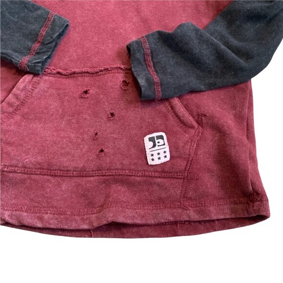 Joe's Jeans Distressed Grunge Hooded Sweatshirt 5 - Picture 4 of 4